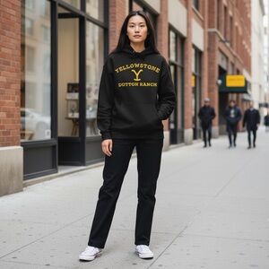 Yellowstone Dutton Ranch TV Hoodie Unisex Size Medium